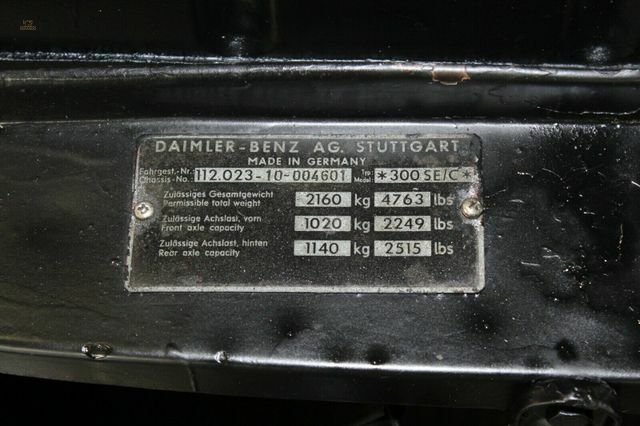 Thumbnail von Mercedes-Benz 300 SE Cabrio - ex. CH -H-Kz.- matching nr. !