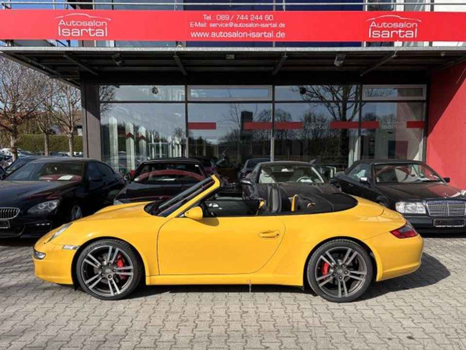 Porsche 997 S Cabrio - hız sarısı, 6 vitesli, 56 bin km - mükemmel!