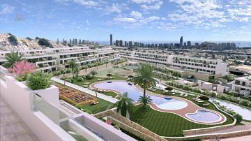 ***Elegante Penthouse-Wohnungen mit Gemeinschaftspool und Meerblick, nur wenige Autominuten vom Strand von Benidorm***