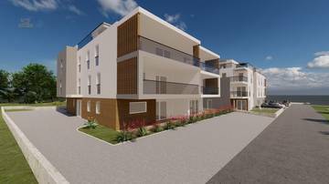 Modernes Appartement im 1. Stockwerk eines Neubaus nahe dem Meer (2. Reihe)