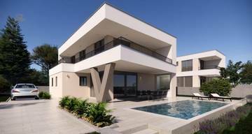 Thumbnail von Moderne Villa mit Pool und Blick auf das Meer