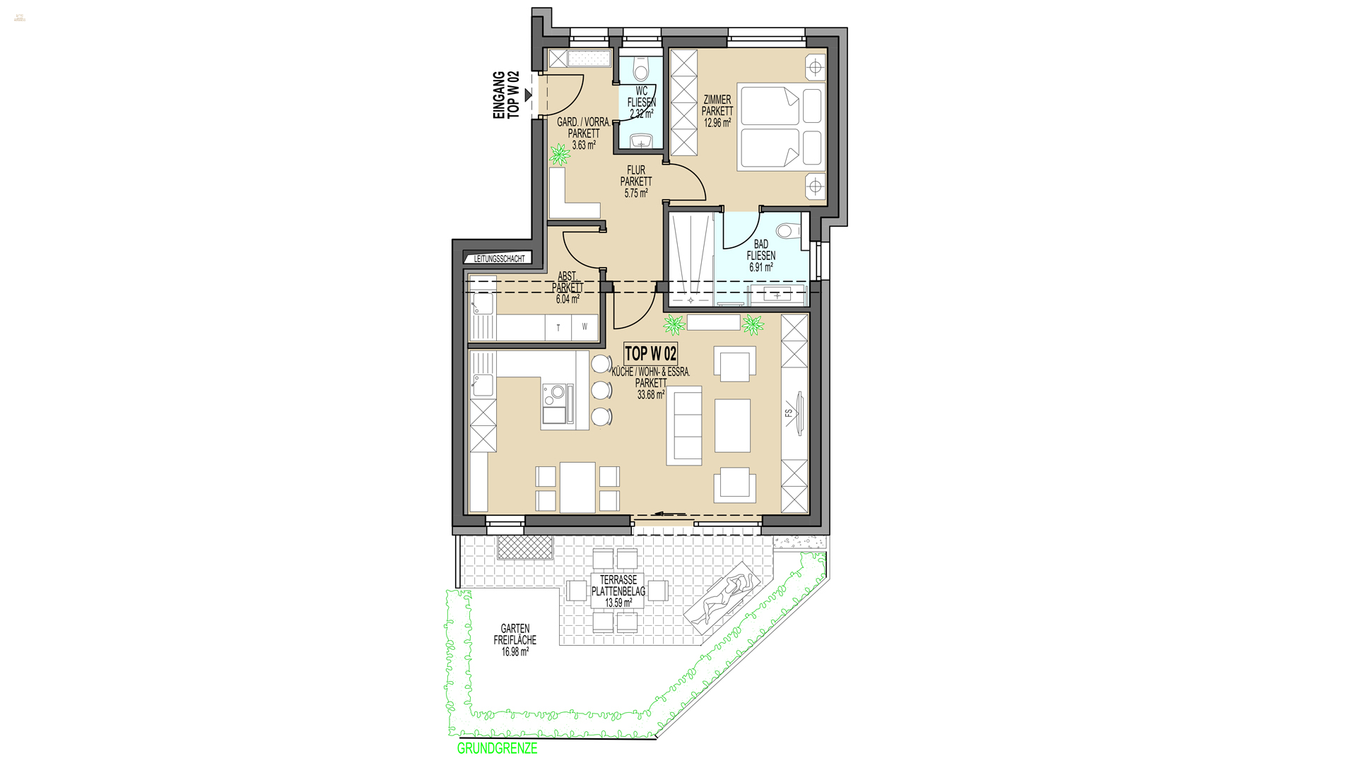 Thumbnail von Neubau-Gartenwohnung in sonniger Ruhelage Top 2