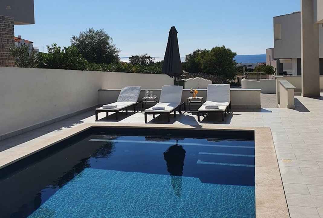 Maisonette Wohnung mit Meerblick in Novalja