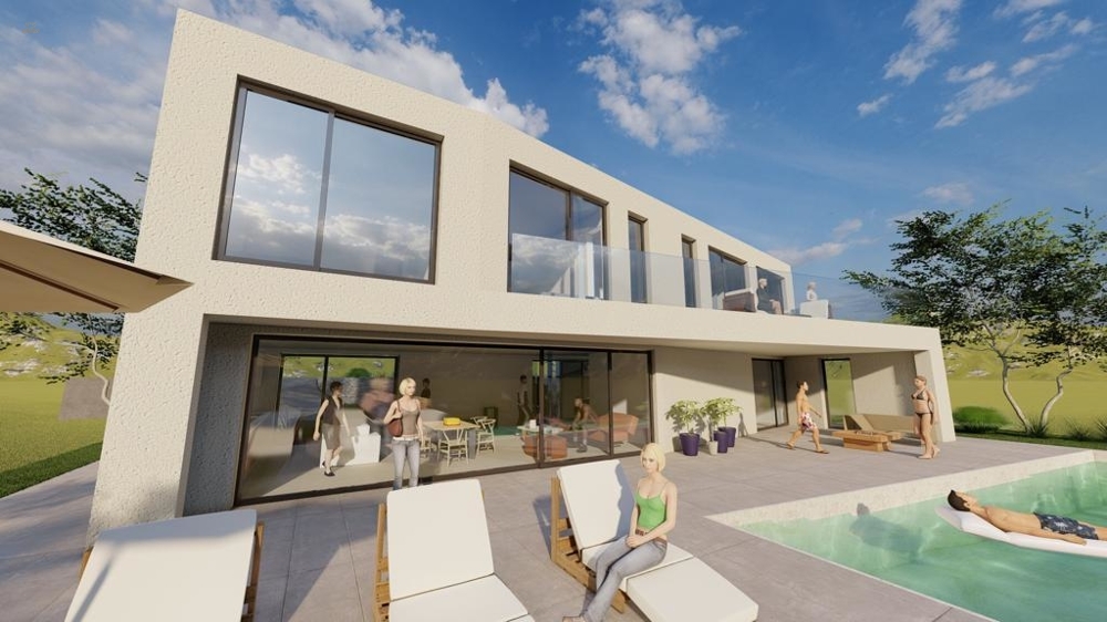 Moderne Villa mit Swimmingpool und Meerblick