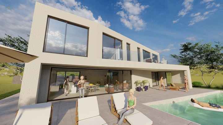 Moderne Villa mit Swimmingpool und Meerblick