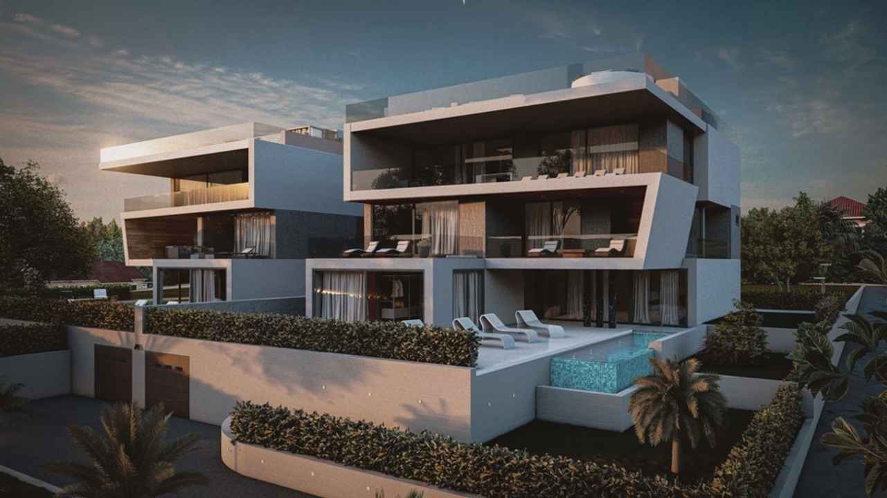 Luxuriöse Erdgeschosswohnung mit Swimmingpool und Garten