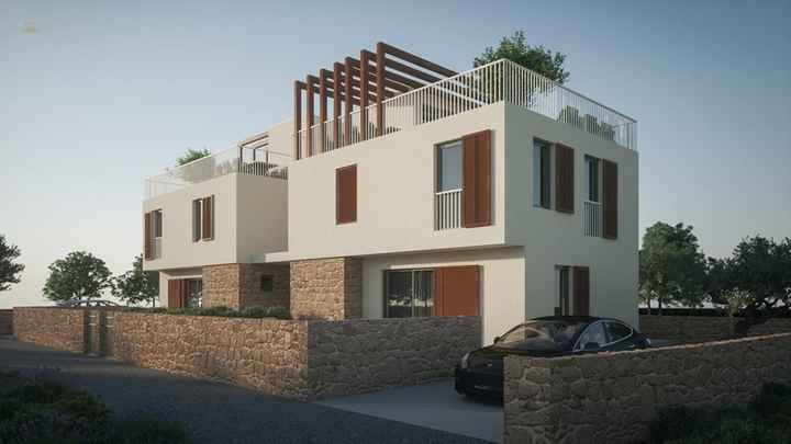 Moderne Doppelhaushälften mit Swimmingpool