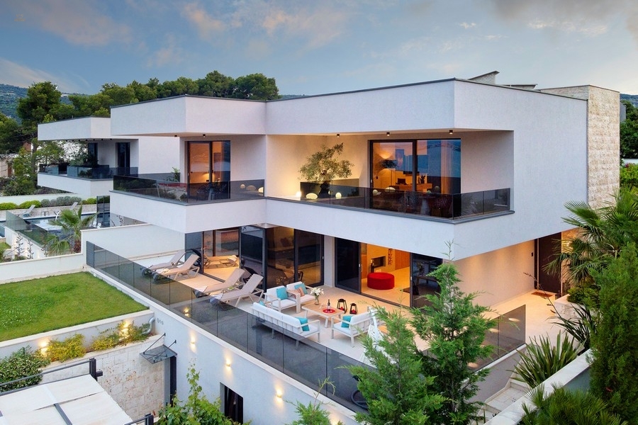 Three exclusive villas with a breathtaking sea view in Marina, Trogir region