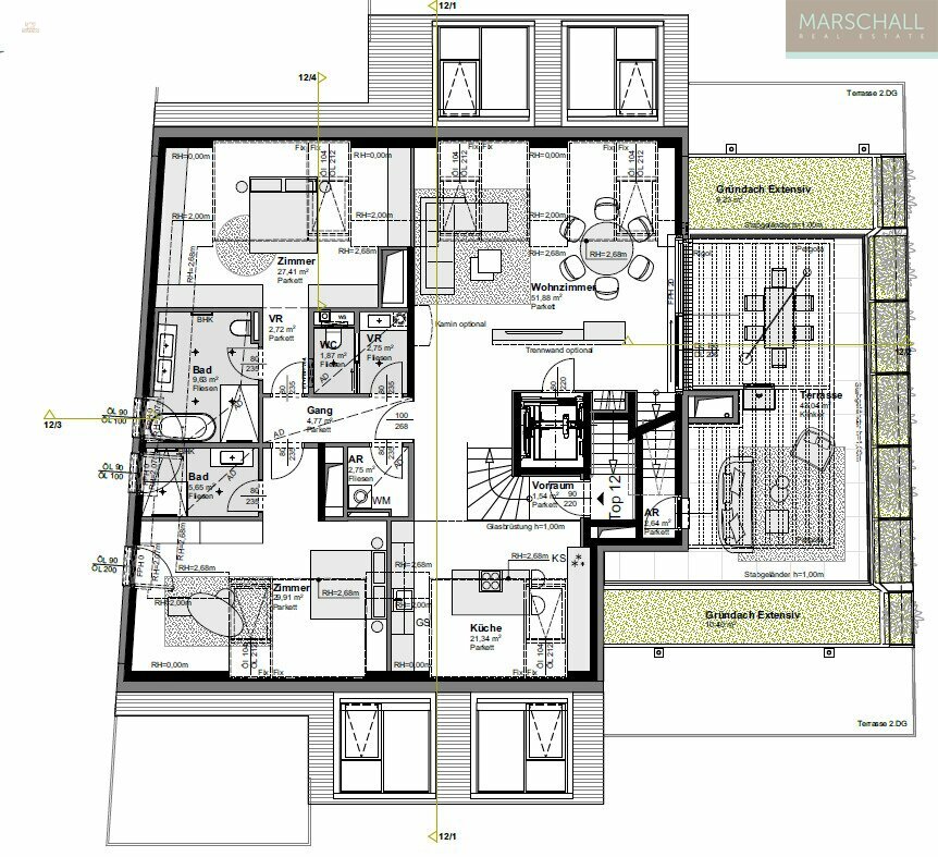 Thumbnail von Wunderschönes Penthouse mit herrlichem Blick und Dachterrasse in Prestige Lage