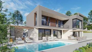 Thumbnail von Attraktive Neubau-Villa mit Swimmingpool und Meerblick in ruhiger Umgebung, Region Trogir