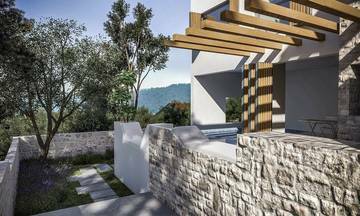 Thumbnail von Moderne Steinvilla mit schönem Meerblick in Jezera