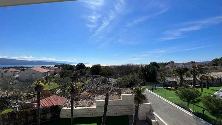 Appartement mit Panorama Meerblick in Krk, Insel Krk