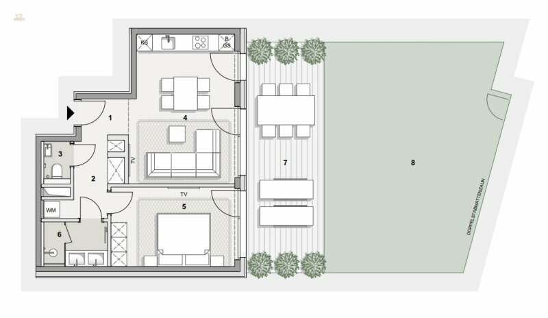 Thumbnail von Erstbezug! Charmante 2-Zimmer Wohnung mit Garten und Blick über Wien