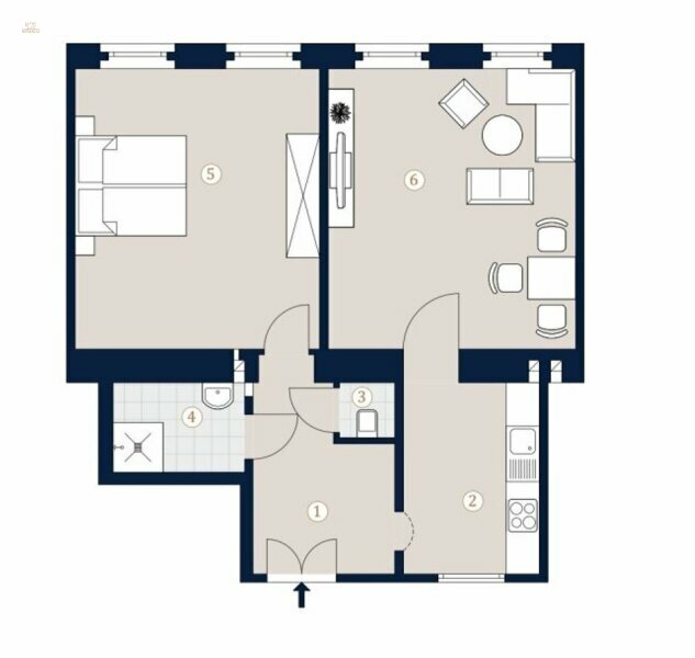 Thumbnail von Helle 2-Zimmer Altbauwohnung, Nähe Reumannplatz