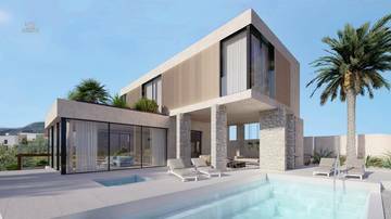 Moderne Villa mit Pool und Meerblick, Region Rogoznica