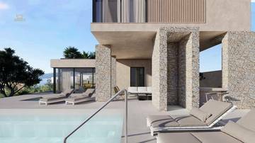 Thumbnail von Villa moderna con piscina y vista al mar, región de Rogoznica