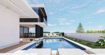Thumbnail von Moderne Villa mit Pool und Blick auf das Meer
