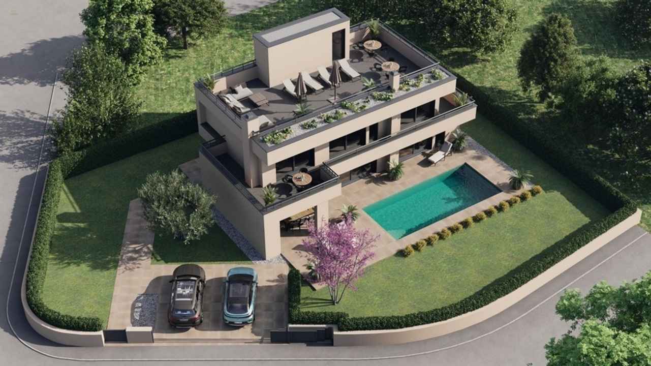 Moderne VIlla mit Pool und Meerblick in ruhiger Lage, Region Porec