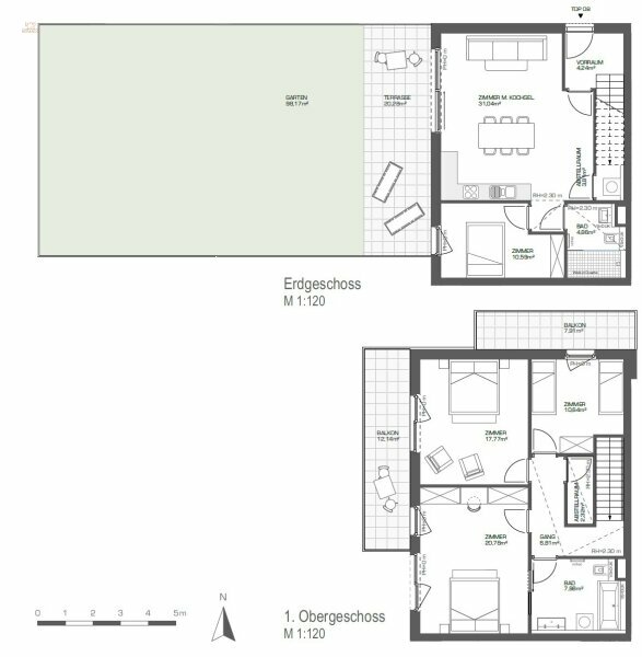 Thumbnail von 5-Zimmer Maisonette Erstbezug mit Garten, Nähe Alte Donau