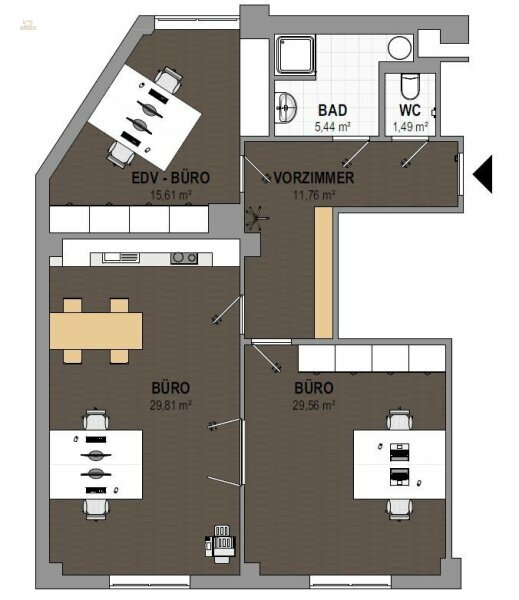 Thumbnail von Belagsfertiges 3-Zimmer Büro in Toplage, Nähe Stephansplatz