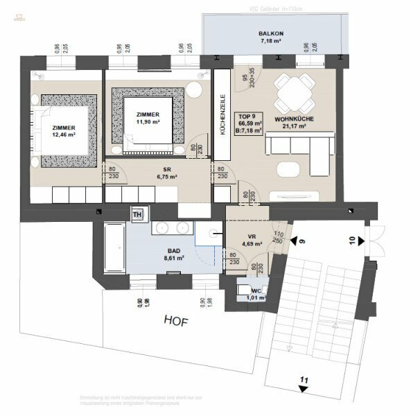 Thumbnail von Moderne 3-Zimmer Wohnung in zentraler Lage mit Balkon