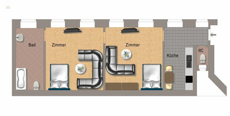 Thumbnail von Charmante 2-Zimmer Wohnung, Nähe Enkplatz