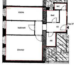 Thumbnail von Voll möblierte 2,5-Zimmer Wohnung, Nähe Erholungsgebiet Wienerberg