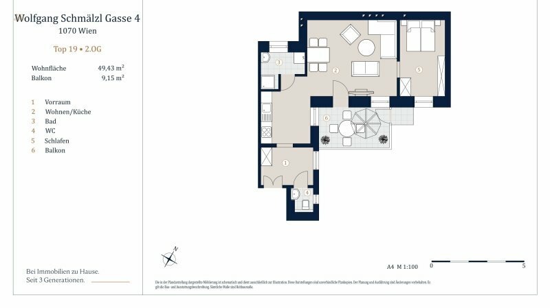 Thumbnail von Helle 2-Zimmer Wohnung, Erstbezug, Nähe Prater