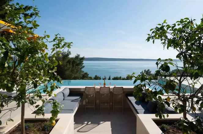 Moderne Villa mit Panorama-Meerblick, Region Starigrad Paklenica
