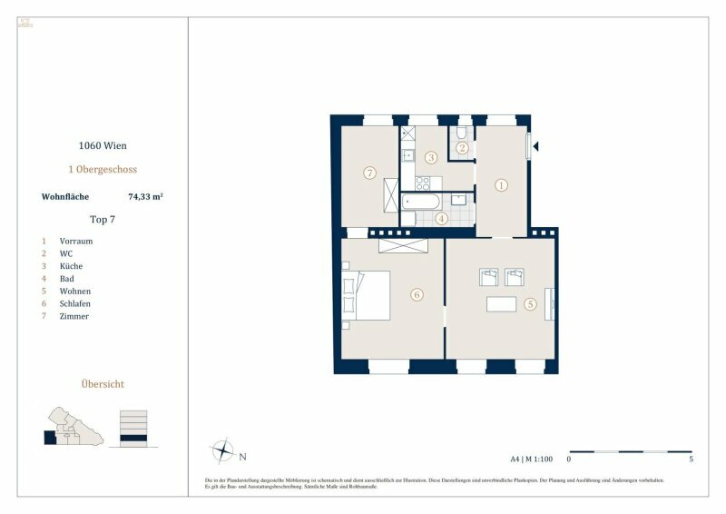 Thumbnail von Unbefristet vermietete 3-Zimmer Wohnung, Nähe Westbahnhof