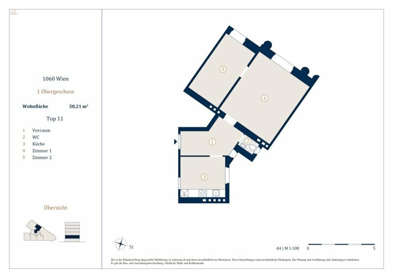 Thumbnail von Unbefristet vermietete 2-Zimmer Wohnung, Nähe Westbahnhof