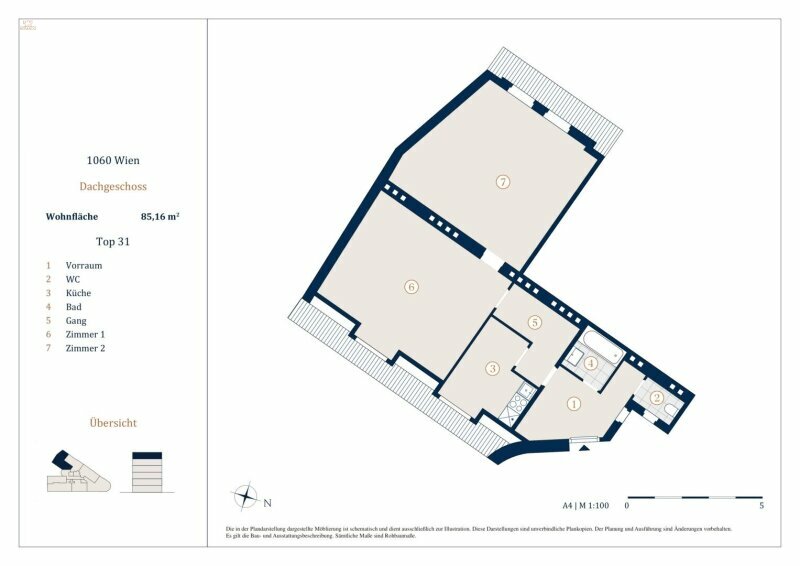 Thumbnail von Unbefristet vermietete 3-Zimmer Wohnung, Nähe Westbahnhof