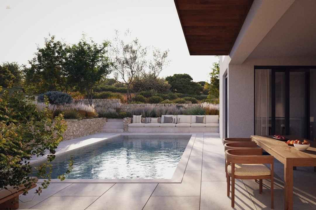 Moderne Doppelhaushälften mit Meerblick