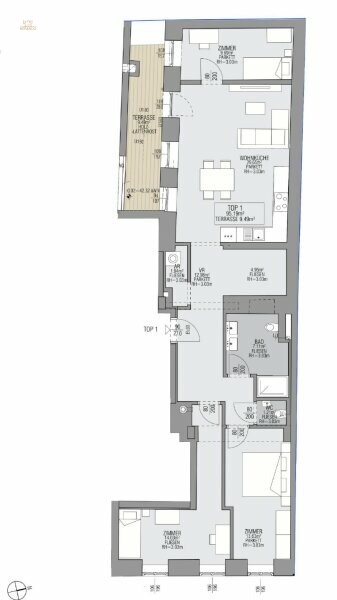 Thumbnail von Heller 4-Zimmer Erstbezug mit Terrasse, Nähe Kutschkermarkt