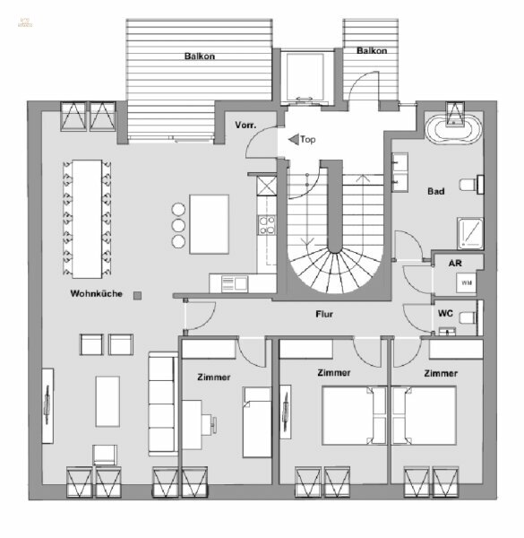 Thumbnail von Erstbezug 4-Zimmer Wohnung mit Balkonen, Nähe Aumannplatz