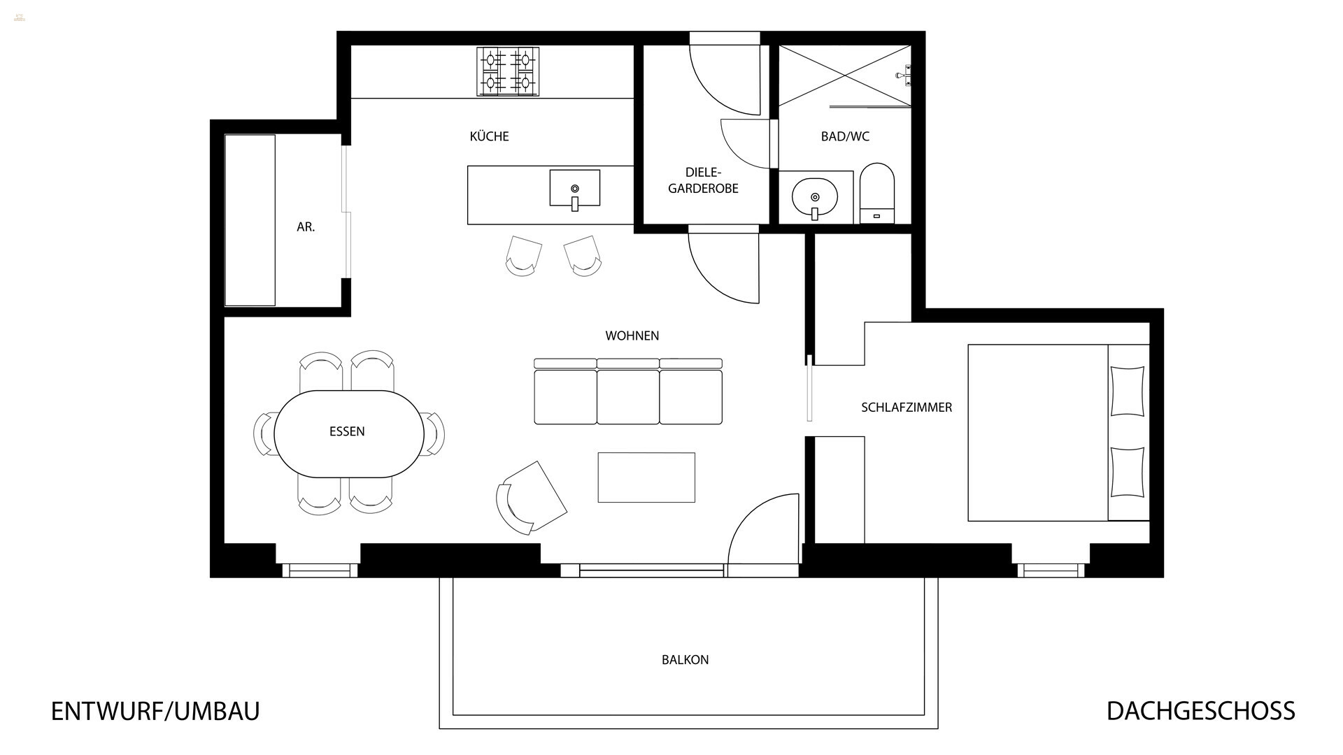 Thumbnail von Dachgeschosswohnung im Zentrum mit Panorama-Ausblick