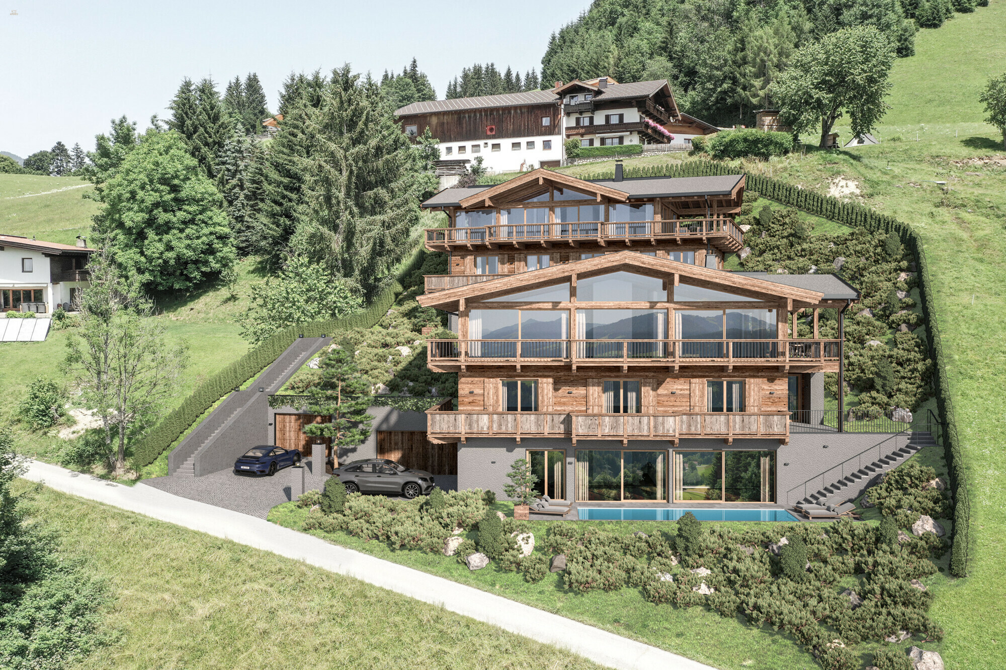 Thumbnail von Grundstück mit Baugenehmigung für 2 Luxuschalets