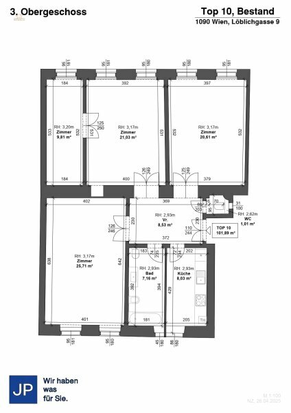 Thumbnail von Hochwertig sanierte 4-Zimmer Altbauwohung in ruhiger Lage des 9. Bezirks! Nähe Liechtensteinpark