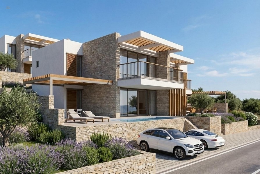 Thumbnail von Moderne Villen mit Pool und Meerblick - nur 50 Meter vom Meer