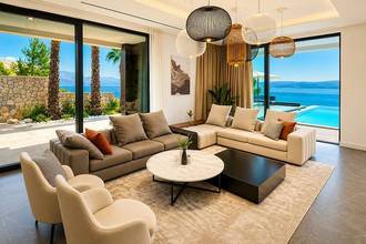 Thumbnail von Beeindruckende Luxusvilla in erster Reihe zum Meer mit Infinity-Pool und Wellnessbereich