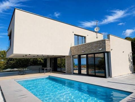 Moderne Villa mit Pool, Meerblick und Wellnessbereich