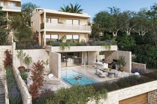 Neubau-Villa mit Swimmingpool und Panorama-Meerblick