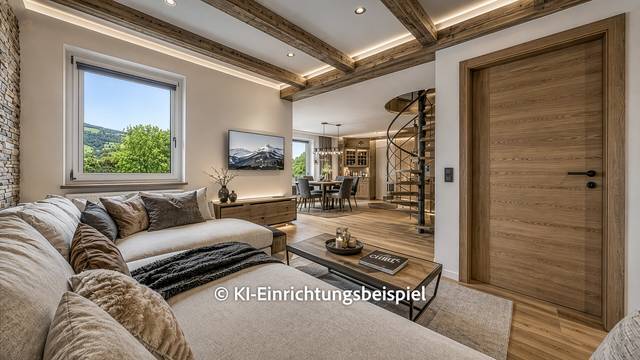 Dachgeschosswohnung mit Turmzimmer und Panorama-Ausblick