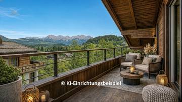 Thumbnail von Dachgeschosswohnung an der Skipiste mit Kaiserblick
