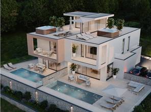 Thumbnail von Neubau-Doppelhaushälfte mit Sonnenterrasse, Pool und Meerblick