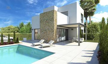 ***Elegante Neubau-Villen mit Natursteinelementen und Privatpool***