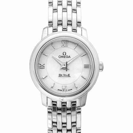  Omega De Ville Prestige 424.10.24.60.05.001 - De Ville Prestige Quartz 24.4 mm Quartz White Mother Of Pearl Dial S </h1> 