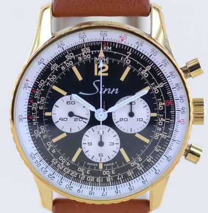  Sinn 903 Navigationsuhr 903 PL Chronograph 41,5 mm Lemania 1873 vergoldet extrem rar </h1> 