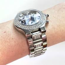 Thumbnail von Cartier 21 Chronoscaph Quartz Steel 38mm 3.10TCW Diamond Watch </h1>