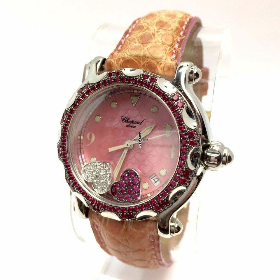  Chopard Happy Sport Quartz 32mm Steel Watch with Floating Hearts </h1> 